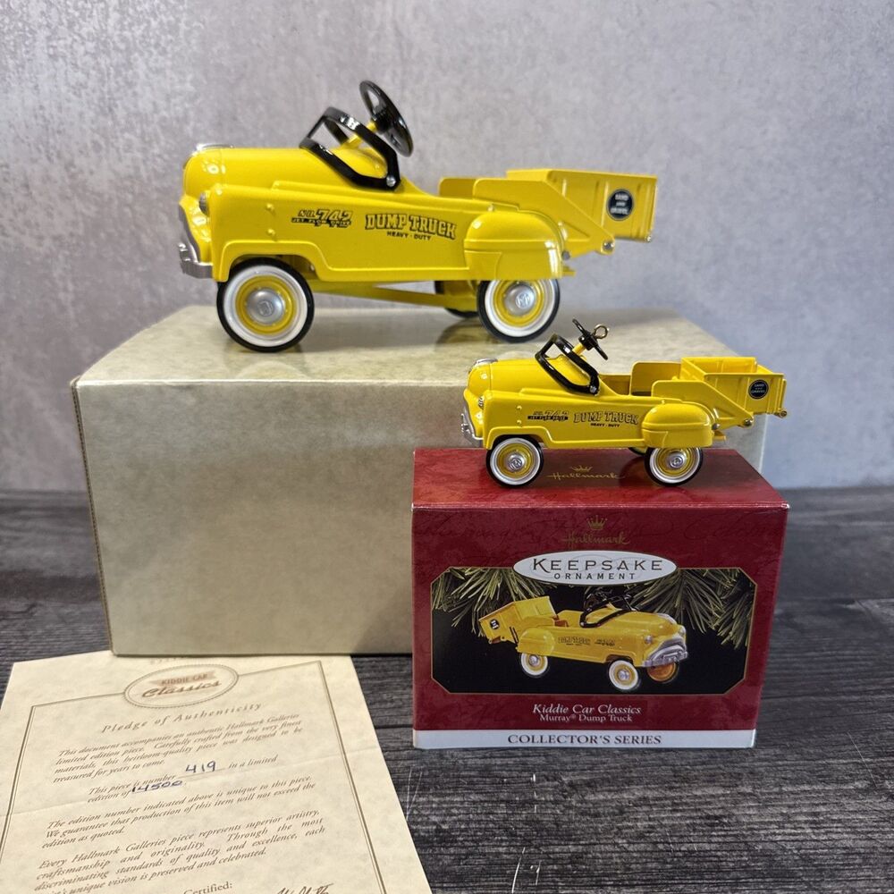 Hallmark Kiddie Car Classics Murray Dump Truck 1992 w/box And Matching Ornament